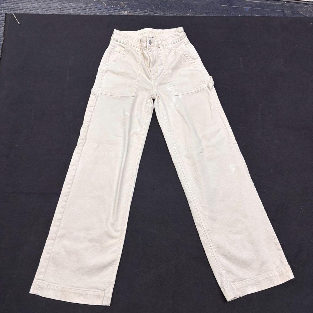 Carpenter Jeans American Eagle Cream Wide Leg *flaw